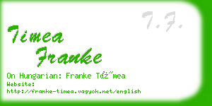 timea franke business card